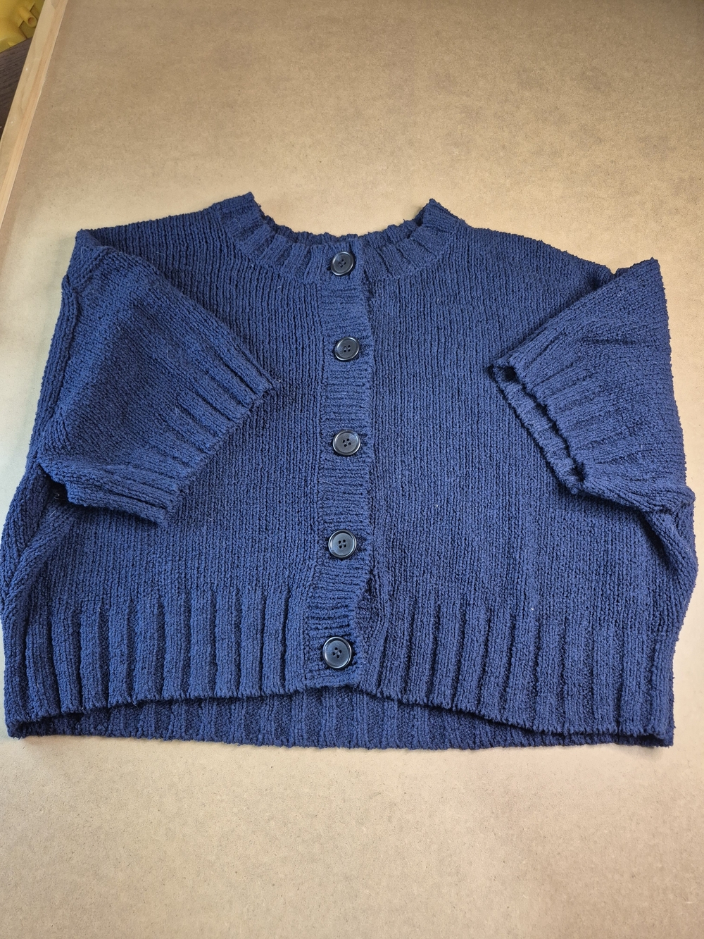 J Crew Navy Button-Front Womens Sweater Cardigan